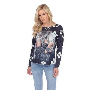 Unbranded women's Double Printed Long Sleeve Sweater - Medium